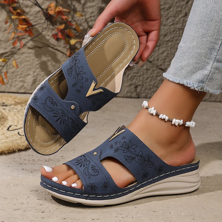 Ethnic Fashion Walk - Women Fashion Summer Beach Casual Wedge