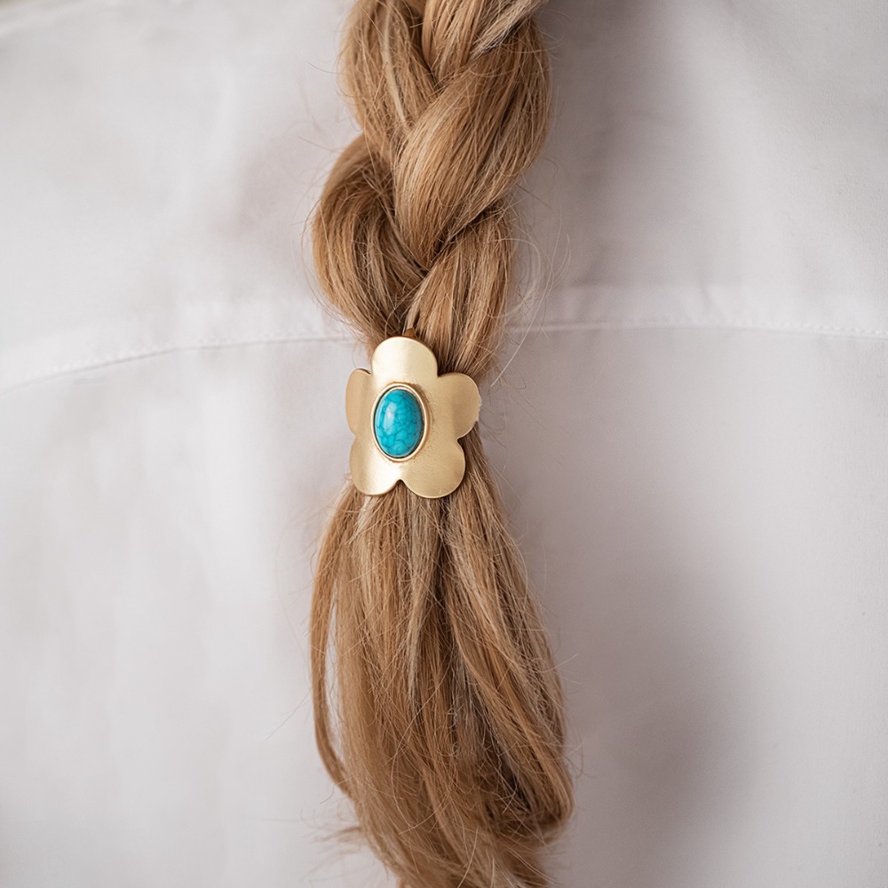 Ethnic Fashion Shoot - Simple Ethnic Gold Color Synthetic Turquoise