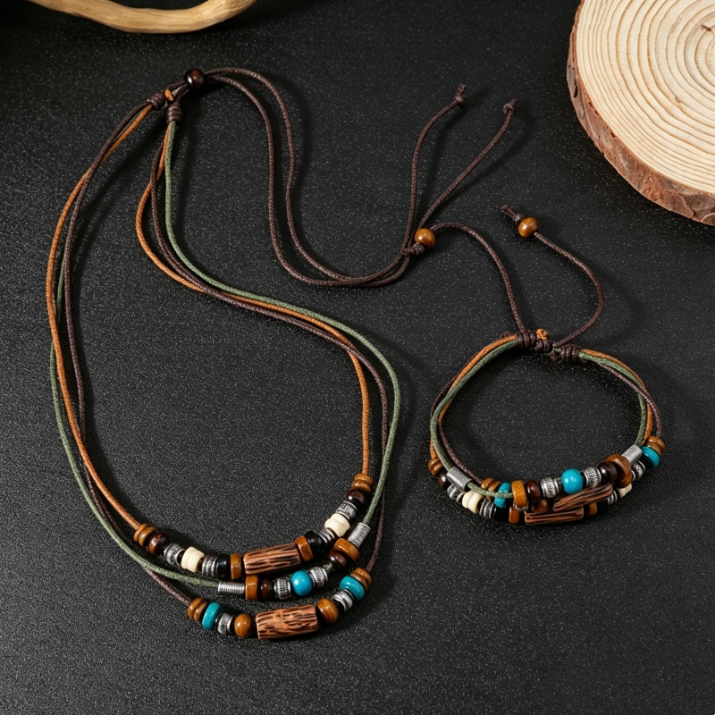 Fashion Ethnic Wear For Men - Vintage 2 Layer Faux Leather Wax