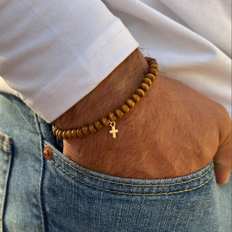 Wood Beaded Bracelet for Men,  - огляд і ціна Fashion Ethnic Wear For Men