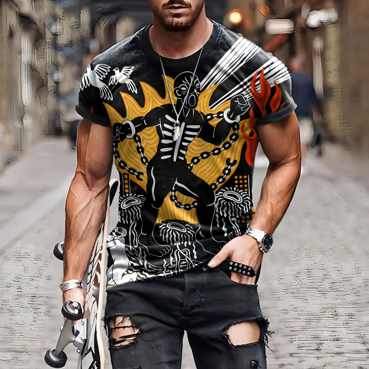 Vintage Ethnic Style Pattern T - огляд і ціна Men'S Ethnic Fashion Trends
