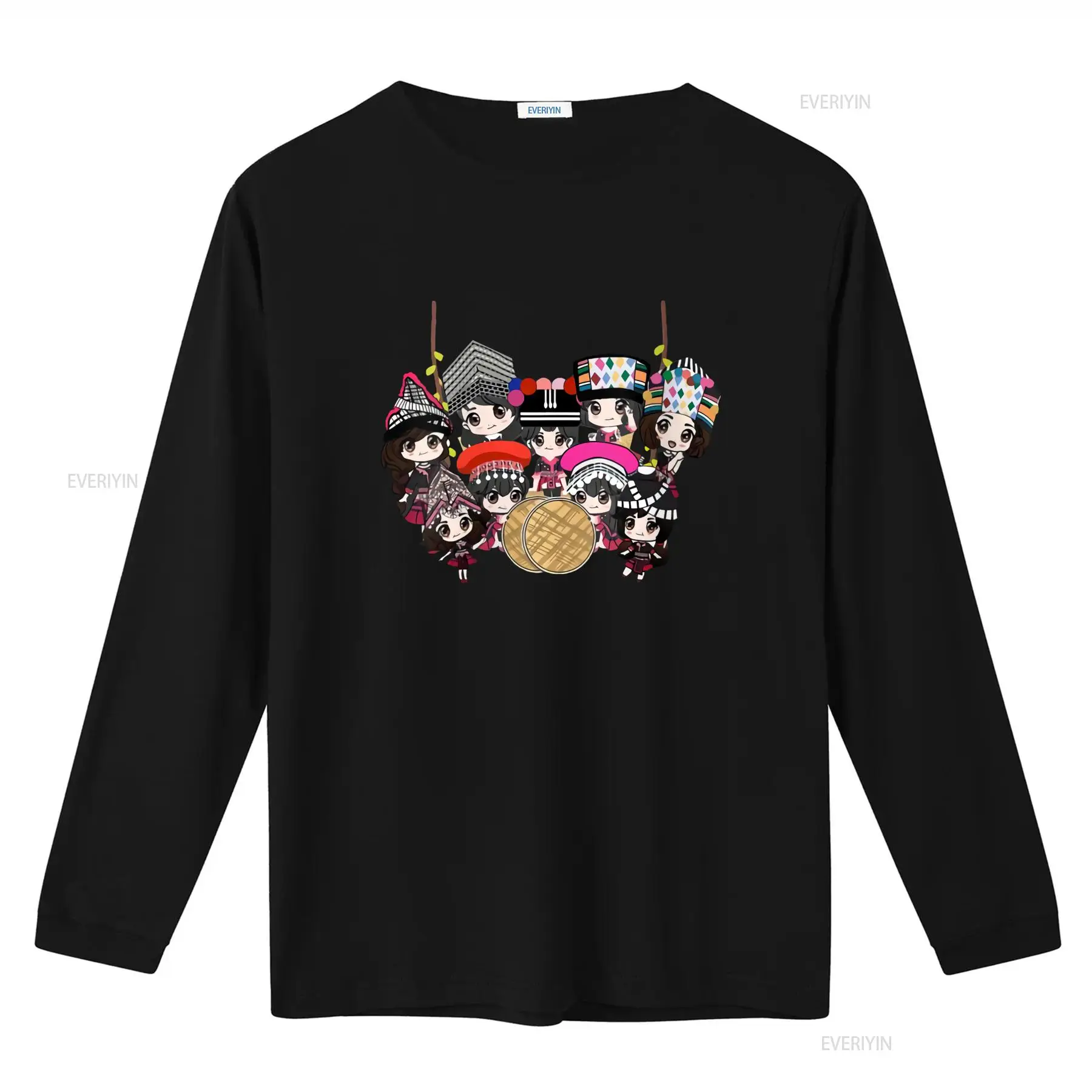 9 Hmong Girls Cartoon Print T  - огляд і ціна Fashion Ethnic Wear For Men