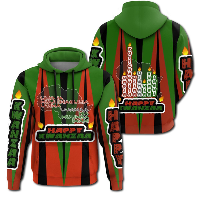 African Kwanzaa Hoodies 3D Pri - огляд і ціна Men'S Ethnic Fashion Trends