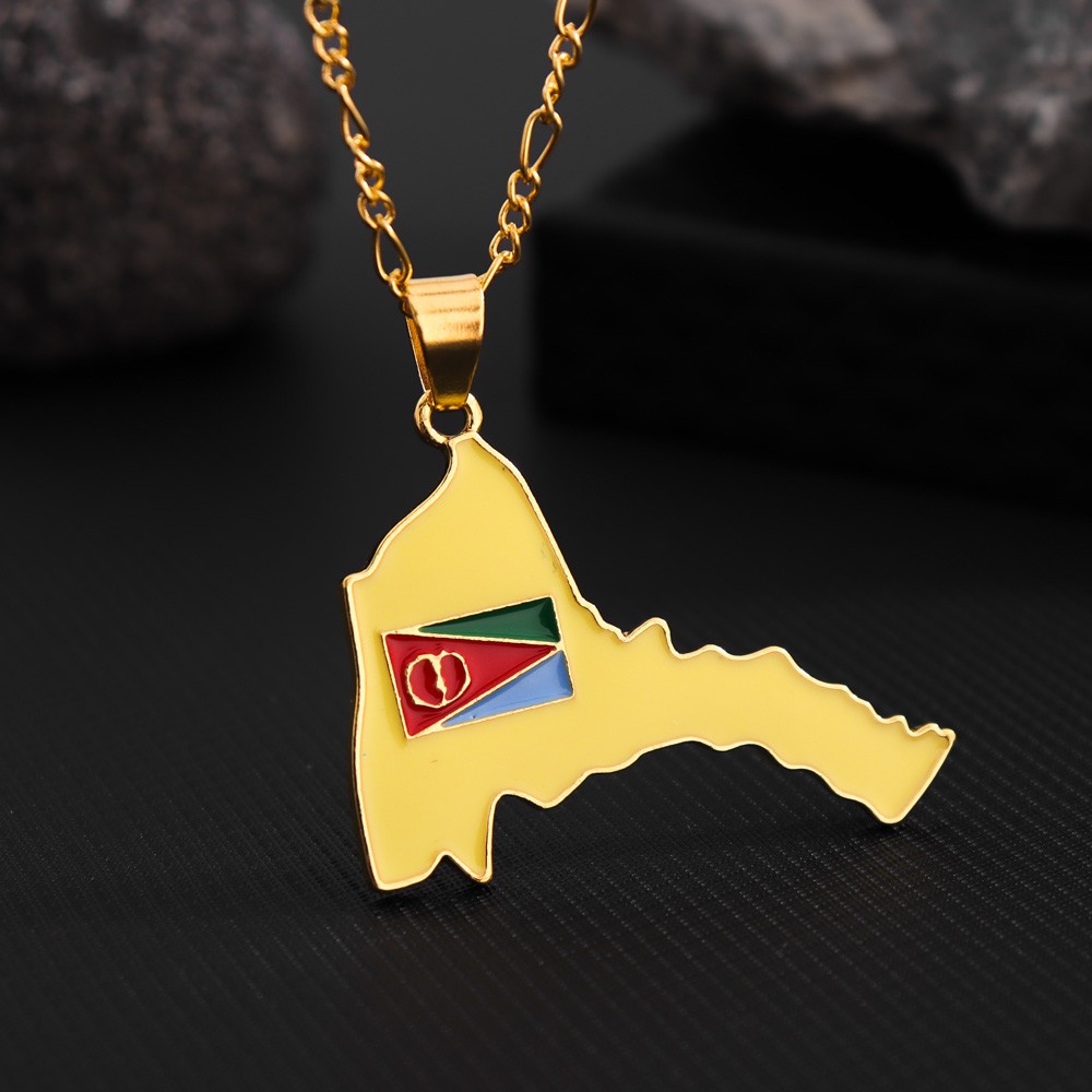 Exquisite Eritrea Map Pendant  - огляд і ціна Men'S Ethnic Fashion Trends