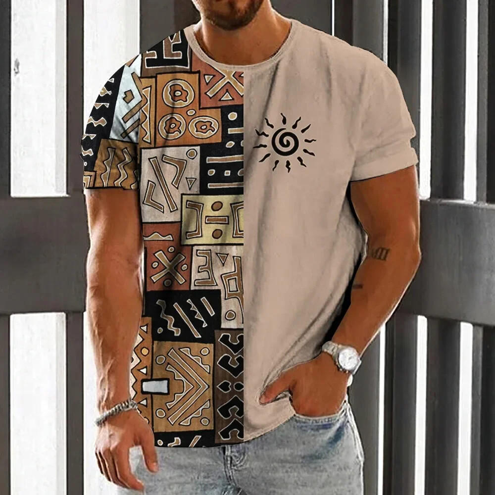Vintage Ethnic Style Men's T-S - огляд і ціна Men'S Ethnic Fashion Trends