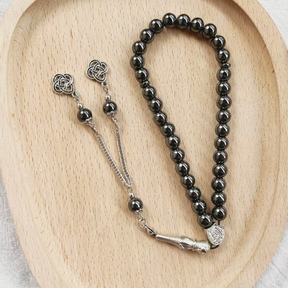 Muslim Obsidian Rosary Bead Br - огляд і ціна Fashion Ethnic Wear For Men