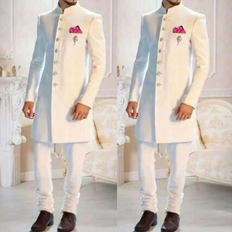 Fashion Design White Stand Col - огляд і ціна Fashion Ethnic Wear For Men